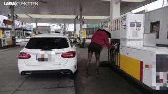 Step Dad Fuck Date at the Gas Station | Cheating Wife Gets Big Facial Twink