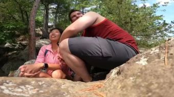 Morrita Asian MILF Hiker wants to Suck some Cock in Nature “risky Business” almost got Caught Diamond Foxxx