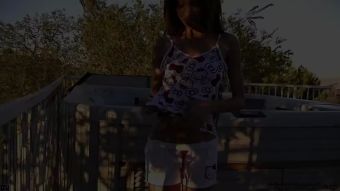 Argenta Tiny Trisha Masturbate with Dildo Outdoor JAVout