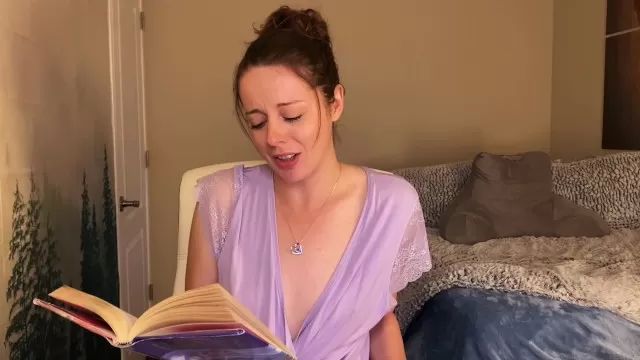 Topless Hysterically reading Harry Potter and the Chamber of Secrets while sitting on a vibrator Messy