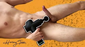 Gay Deepthroat Massage Gun HANDS FREE CUM Porn