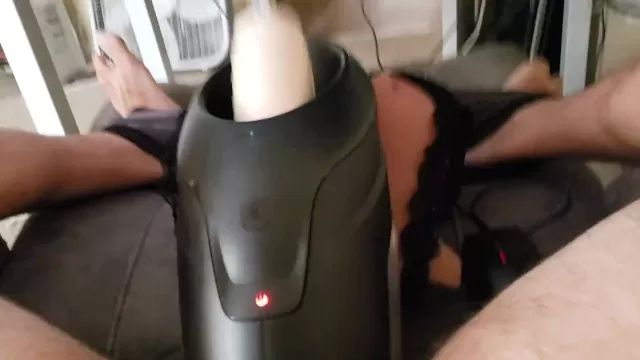 Cheating Wife Fleshlight Launch Amazing Hands Free Fuck and Moaning Toe curling Cumshot Hard Fucking