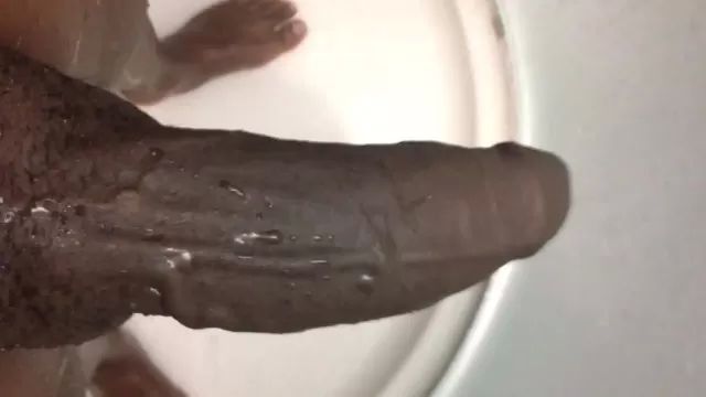 Bdsm Stroking my big black dick in the shower Family Taboo