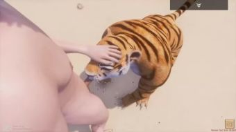 BazooCam Wild Life / Fucking a Furrie Tiger Girl Hogtied