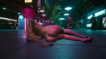 MilkingTable Cyberpunk 2077 Sexy V Nude Mod Showcase Suckingdick
