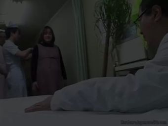 Chibola Sexy Preggy Babe with male nurses and doctor love to suck cocks. Music