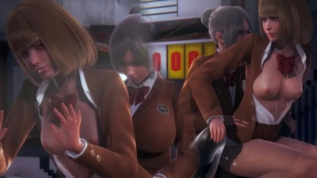 BadJoJo [PRISON SCHOOL] Futa Meiko fucks Hana in school gym (3D PORN 60 FPS) Sexy Girl Sex