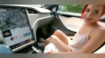 Behind TINDER DATE CAUGHT FUCKING ME IN A TESLA ON AUTO-PILOT VRBangers
