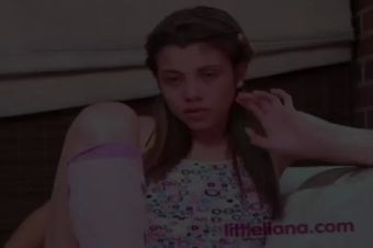Colegiala Little Liana show natural tits and rubbing pussy Peruana