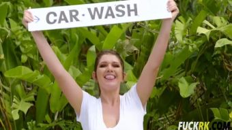 Climax April Dawn In Boobs Car Wash Masterbate