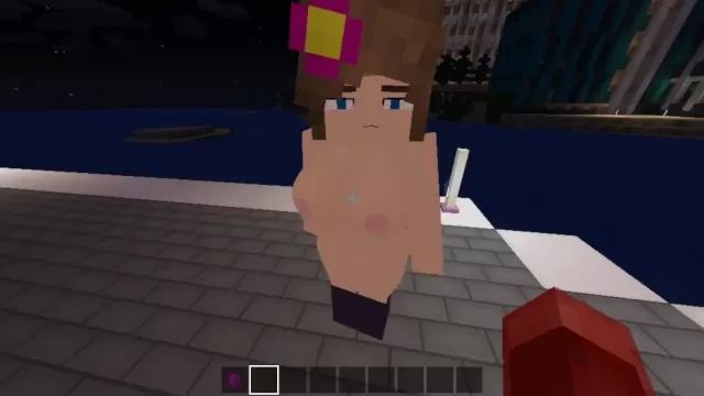 NaughtyAmerica Game porn Minecraft | Blowjob on the pier Whores