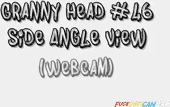 Cartoon Granny Head #46 Side Angle View (Webcam) Curious