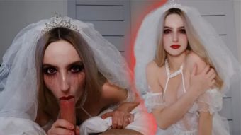 Sexier Vampire bride chose a dick instead of a glass of red liquid - Bellamurr Flashing