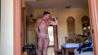 xBubies Adam Charlton naked flexing 2 Teen Porn