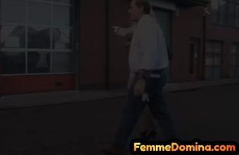 Hot Milf Strapon femdom humiliates pathetic sub while he blows cock Dicks