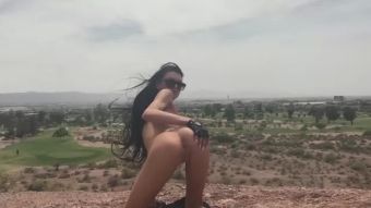 Masturbacion Kimber Veils gets naked in public at arizona park Grandpa