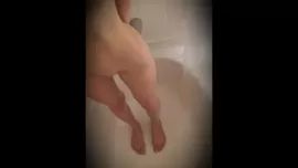 Fist Teen Gives Blowjob in the Shower Rough