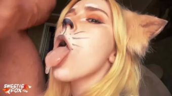 ToonSex Steampunk Girl Hard Doggy Sex and Blowjob with Oral Creampie - Fox Cosplay Gay Emo