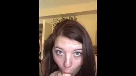 ChatRoulette TEEN DEEPTHROATS DILDO, spit all over Emo