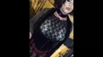DailyBasis Lexxie Chantilly Halloween Public flashing - Showing dickgirl in the street Colegiala
