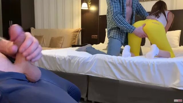 Myfreecams Amateur wife is fucking while cuckold husband is watching Best Blowjob