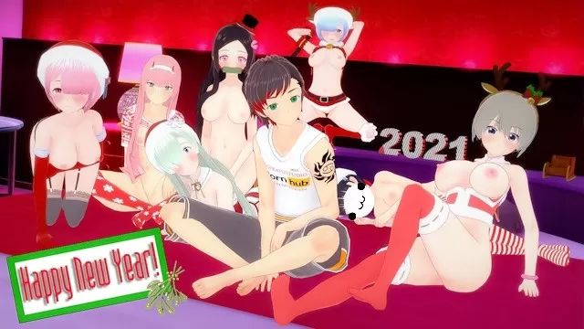 Sex 3D Hentai: CHRISTMAS ORGY (HAPPY NEW YEAR!) Culonas