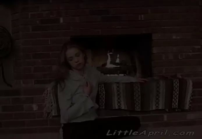 Huge Ass Little April with natural tits Fingering beside fire place Fux