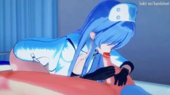 Room Kinky nurse Esdeath doms a patient to get all his cum out Man