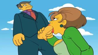 Gay Bukkake |THE SIMPSONS| SEYMOUR GETS A BLOWJOB FROM EDNA Butt