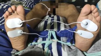 Gordita Male feet Torture - feet electric soles 18 Year Old Porn
