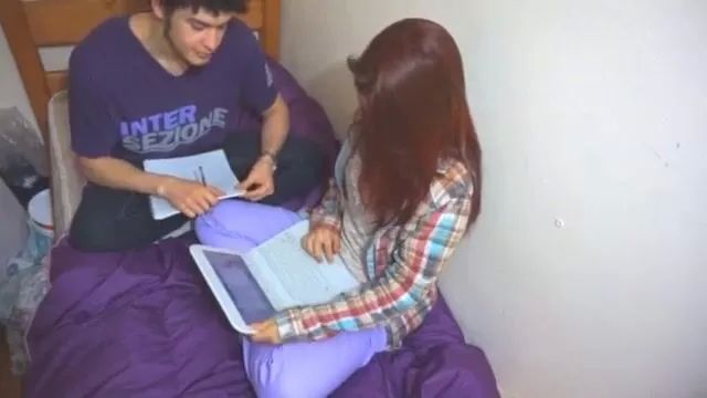 Gay Brownhair Fucking College Mate While Studying Amature Porn