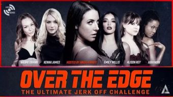 Menage ADULT TIME Angela White Hosts OVER THE EDGE Jerk Off & Edging Challenge The