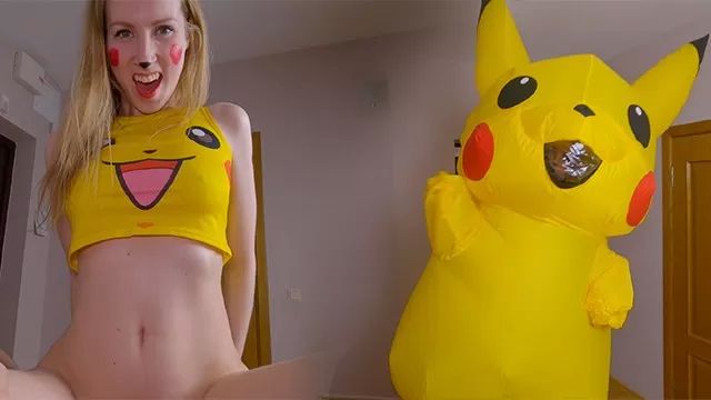 Aunty Pikachu teen used her riding skills to get impregnated! Super effective! Defloration