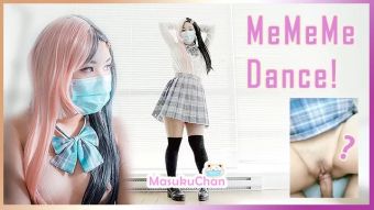 Mother fuck Cute School Uniform Girl Dancing MeMeMe Song and Turning Naked 18Comix