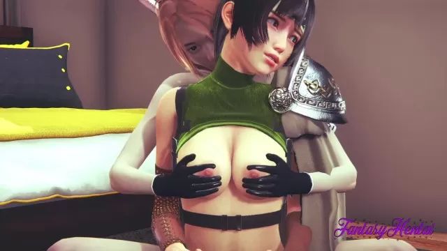 DoceCam Final Fantasy VII Hentai 3D - Yuffy is fucked and stained with cum GoodVibes