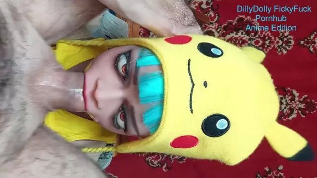 Gay Party SexDoll Fucking Sucking big Dick, deep throat Pokemon Cute Pikachu Cosplay Beautiful Latina Ahegao Gaysex