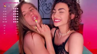 Stepsis Stunning lesbian french kissing Sex Party