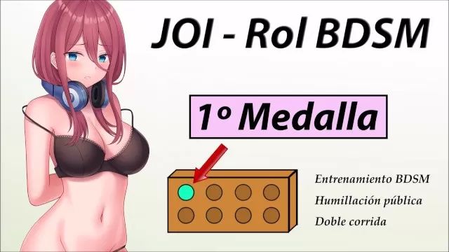 Spycam JOI Aventura Rol Hentai - 1º medalla BDSM - En español Wife