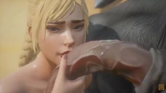 Doll Blond girl takes a huge furry dick Old Man