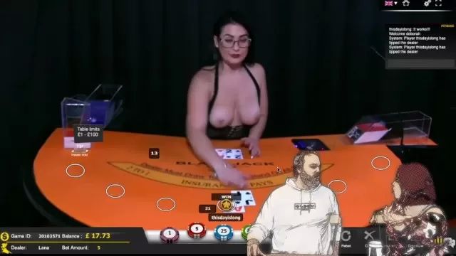 Flaquita Random Chat While Playing Naked BlackJack At The PornHub Casino Gaybukkake