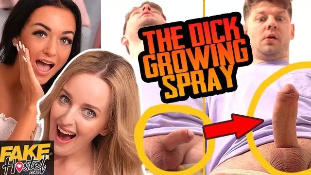 Interview Fake Hostel - Micro Penis guy grows 8 inches with Dick Growing Spray and gets into a threesome Butt