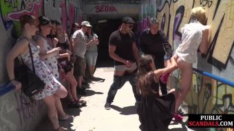 Public Pathetic babe publicly fucked and pissed in group sex Gaypawn