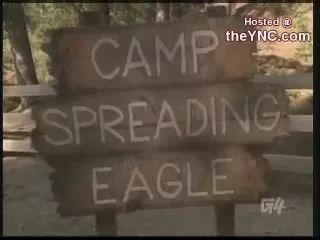 KeezMovies Camp Spreading Eagle Handjobs