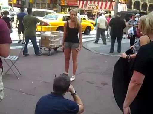 Blowjob Pedestrians Don't Want Girl's Crotch Filmed Exposed