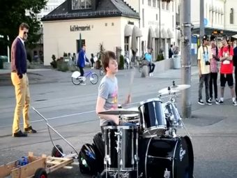 Tgirls Norway Street Drummer is Just Amazing Vivid