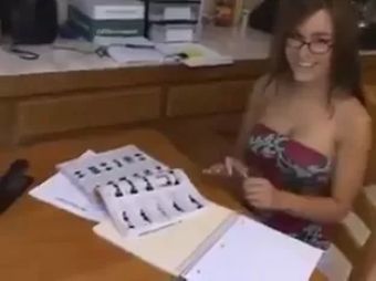 Concha Studying Girlfriend Gets a Sticky Surprise Tiny Girl