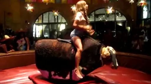 Fake Tits THIS is How You Ride a Mechanical Bull! Climax