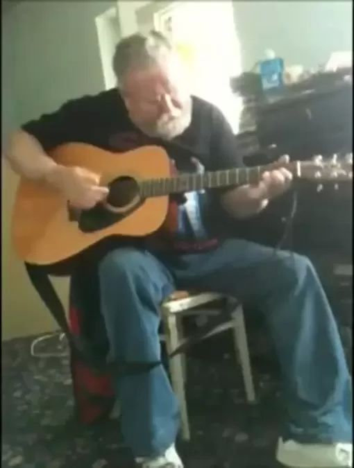 Curious Guitar Practice Made Grandpa Snap DoceCam