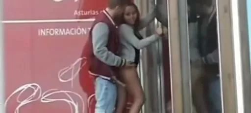 Freak Dude Pounds GF in Public Like a BOSS Clothed Sex