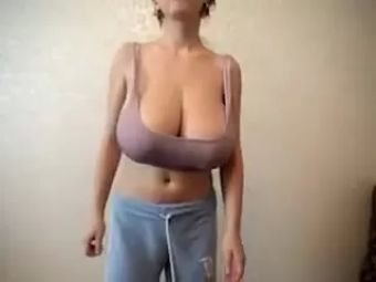 TNAFlix It Must Be Hard to workout with 48K Titties Step Mom